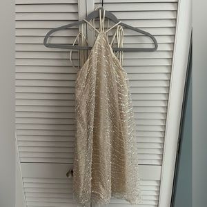 gold sequin dress